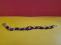 6" Purple & Pink bracelet w/gold tone clasp - Arts & Scraps