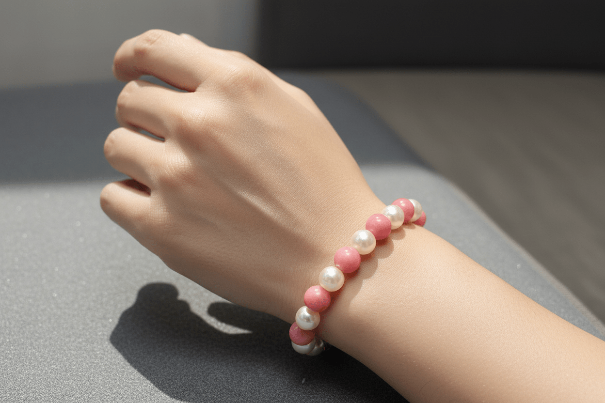 Beautiful and fun pearls and glass beads bracelet - Arts & Scraps