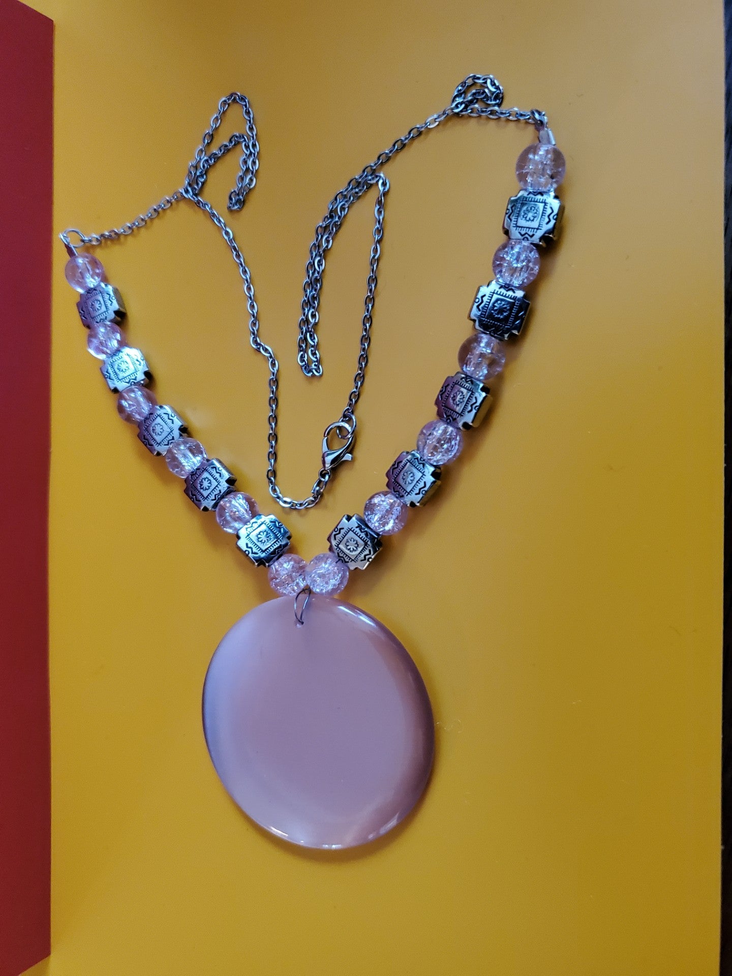 Cat's Eye Necklace - Elegant Jewelry Piece - Arts & Scraps