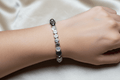 Class of 2026 silver tone glass bead bracelet - Arts & Scraps