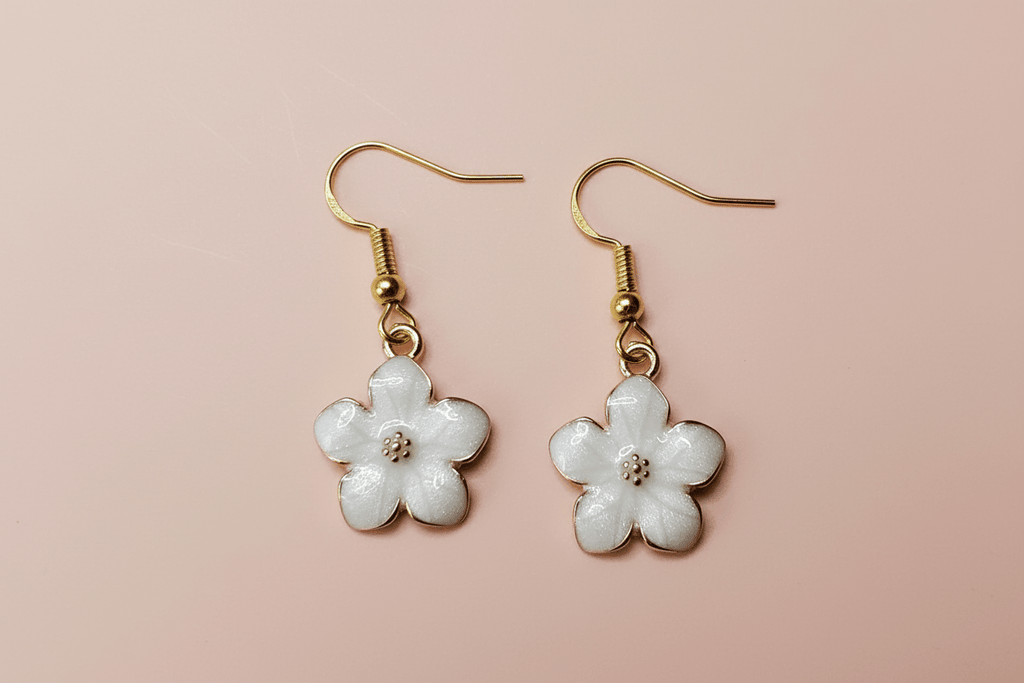 Cute simple casual flower earrings - Arts & Scraps