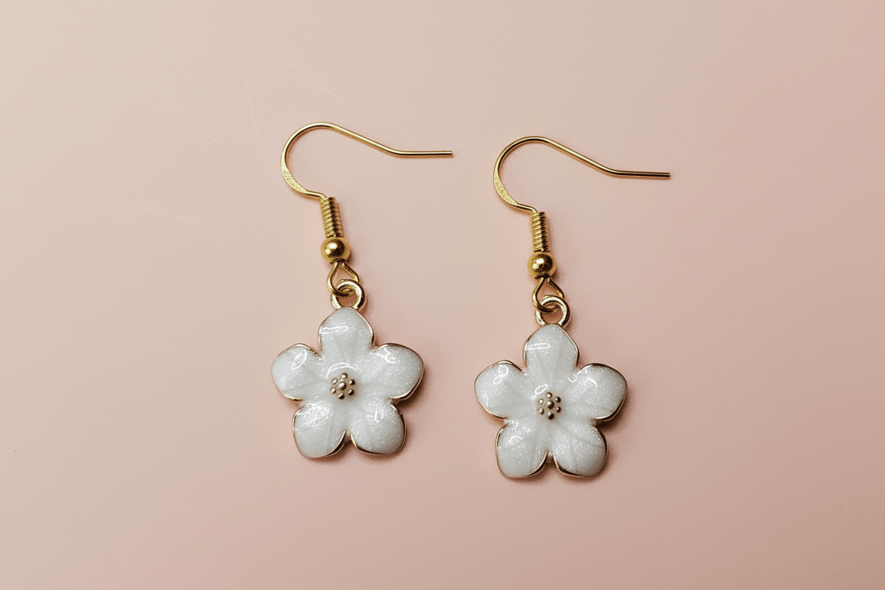 Cute simple casual flower earrings - Arts & Scraps