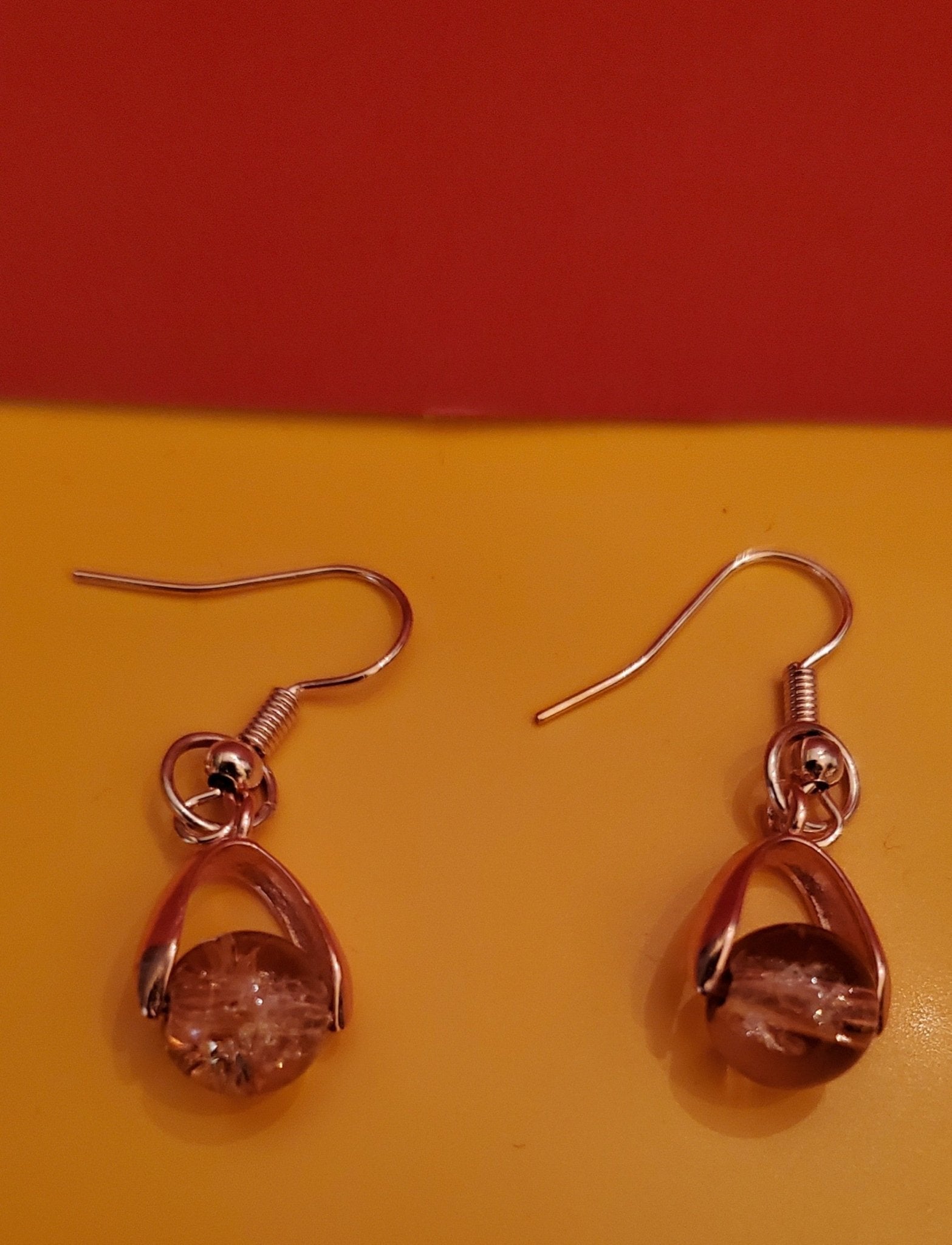 Elegant dressy rose gold dangly earrings - Arts & Scraps