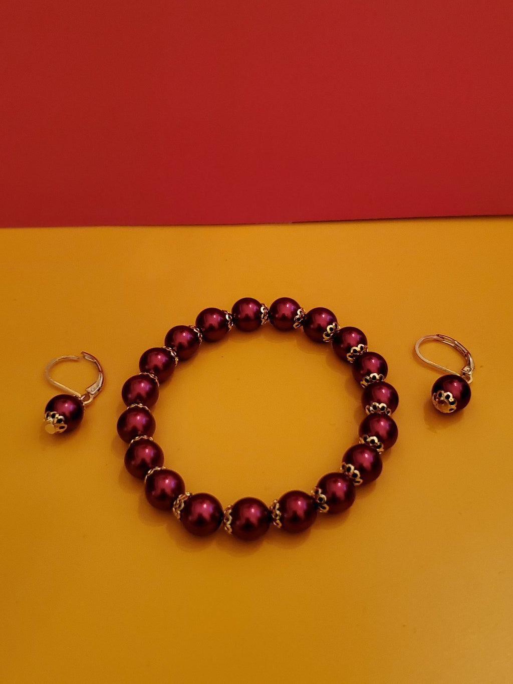 Elegant Red & Gold Jewelry Set - Arts & Scraps