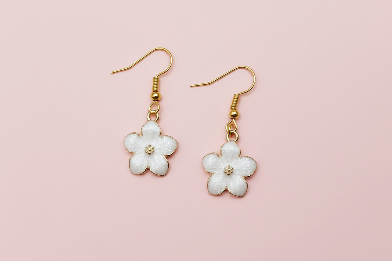 Flower power cutesy flower earrings - Arts & Scraps