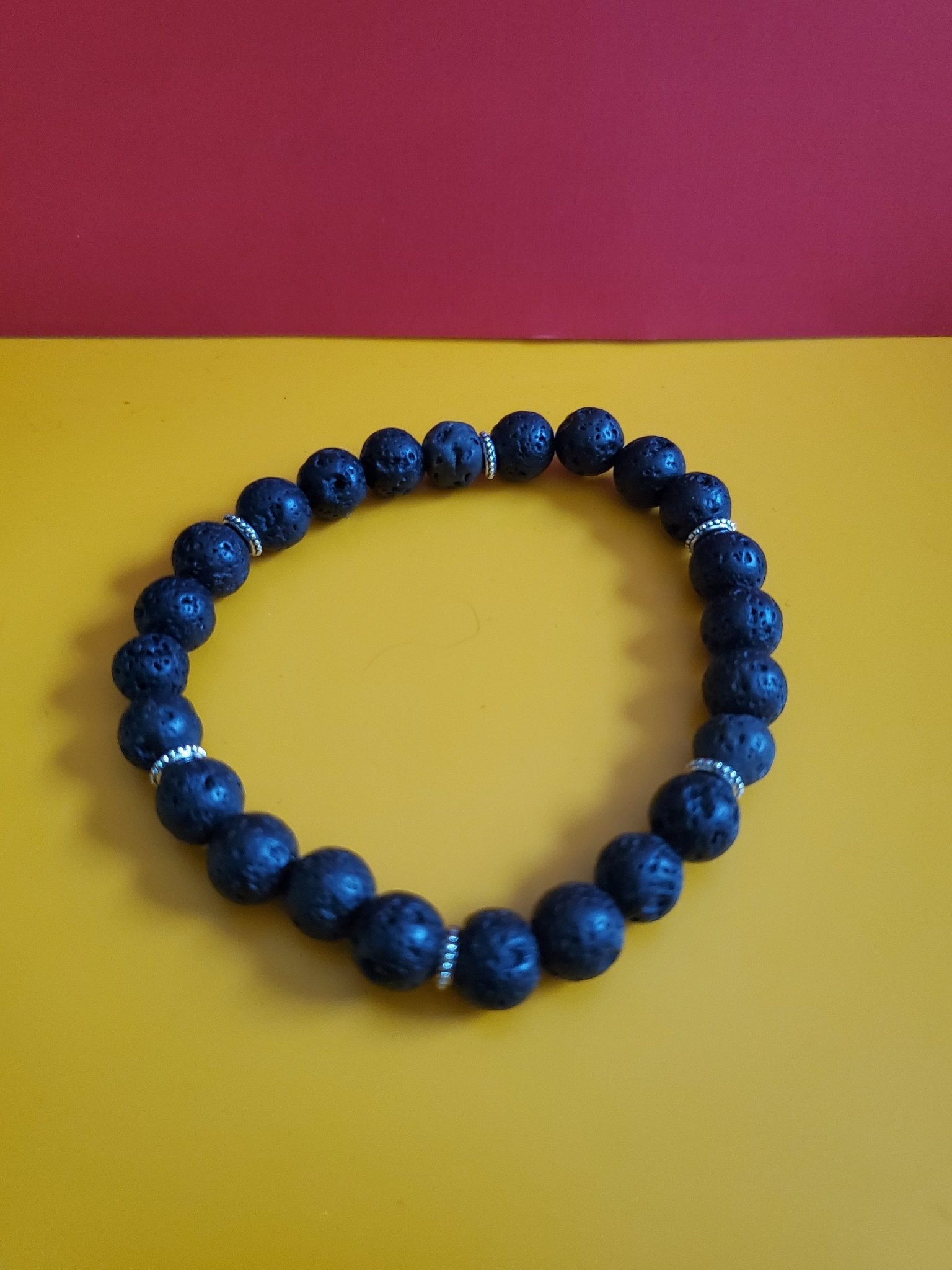 Hot black Lava bracelet unisex - Arts & Scraps