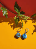 Painted porcelain dangly eastern earrings - Arts & Scraps