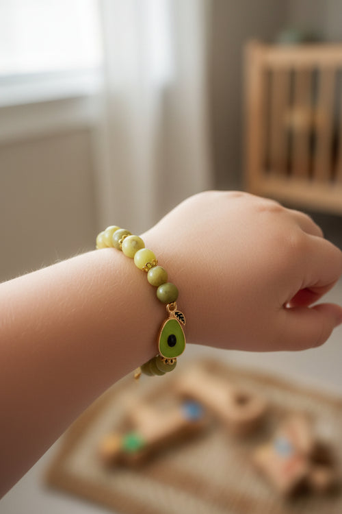 summer avocado jade charm bracelet - Arts & Scraps